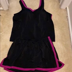 Black 2 piece bathing suit